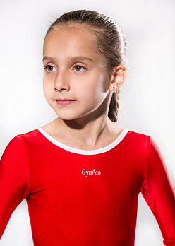 Купальник гимнастический женский Красный (рукав)