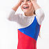 Купальник гимнастический женский Триколор (рукав)