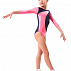 Купальник гимнастический женский Розовый Темно-синий (рукав)